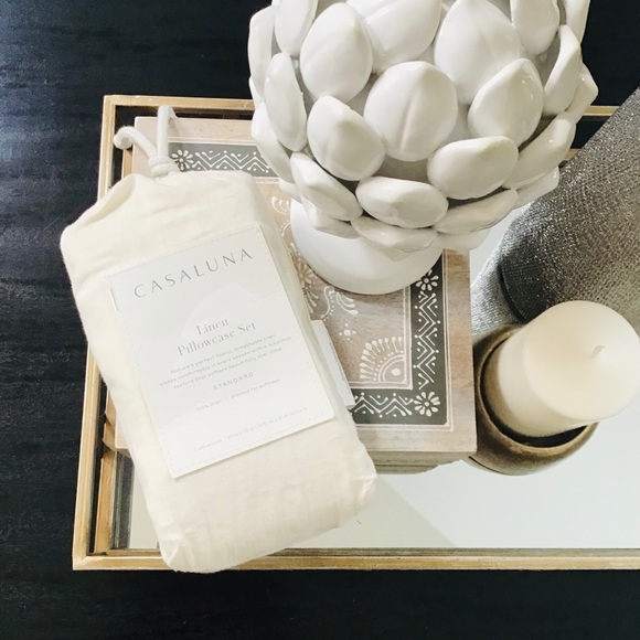 CASALUNA linen standard pillowcases-NATURAL